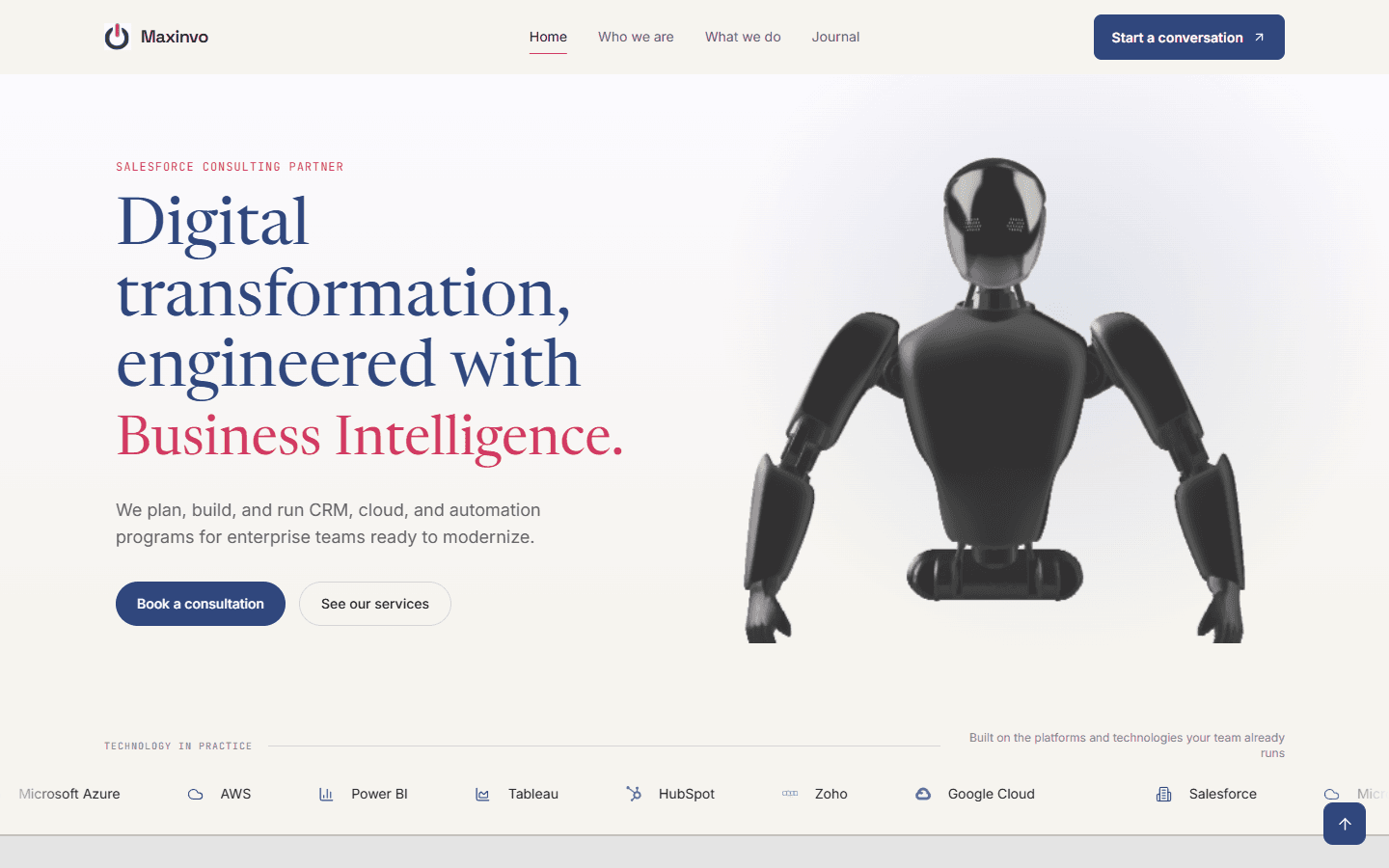 Maxinvo website